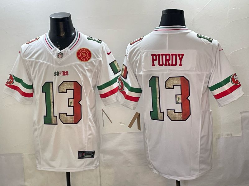 Men 2026 San Francisco 49ers #13 Purdy White Mexico Nike Limited NFL Jersey style 002